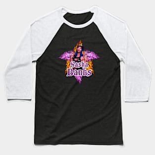 sasha banks // WWE FansArt Baseball T-Shirt